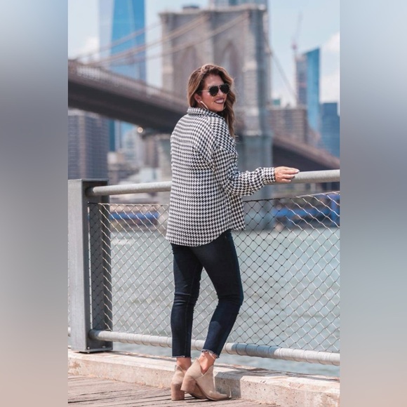 Jess Lea Sonoma Houndstooth Shacket - Picture 10 of 16